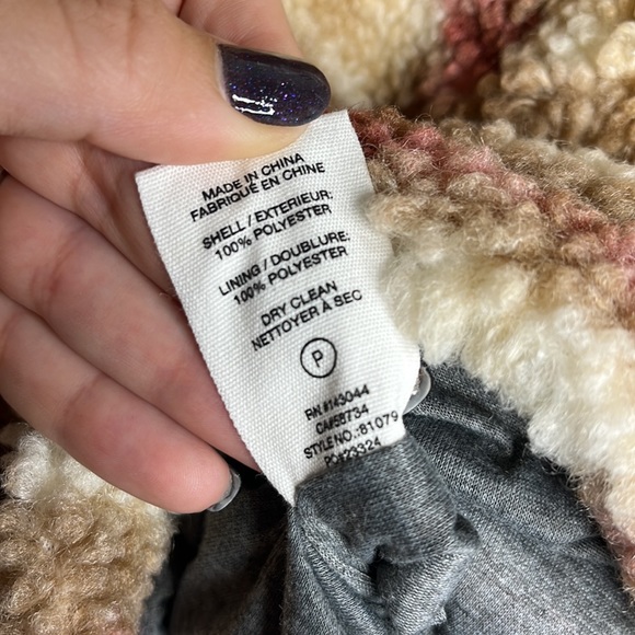 NWT Avec Les Filles plaid sherpa Shacket - Picture 9 of 9